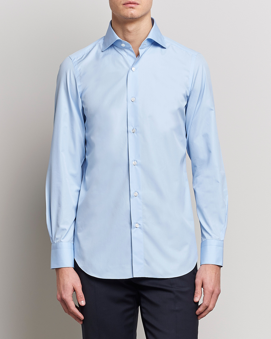 Herren | Hemden | Finamore Napoli | Milano Slim Fit Classic Shirt Light Blue