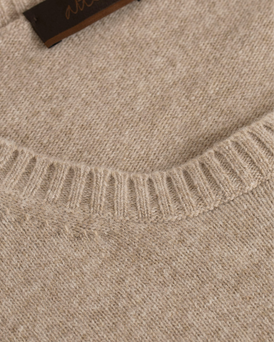Herren | Pullover | Altea | Virgin Wool Crew Neck Sweater Sand