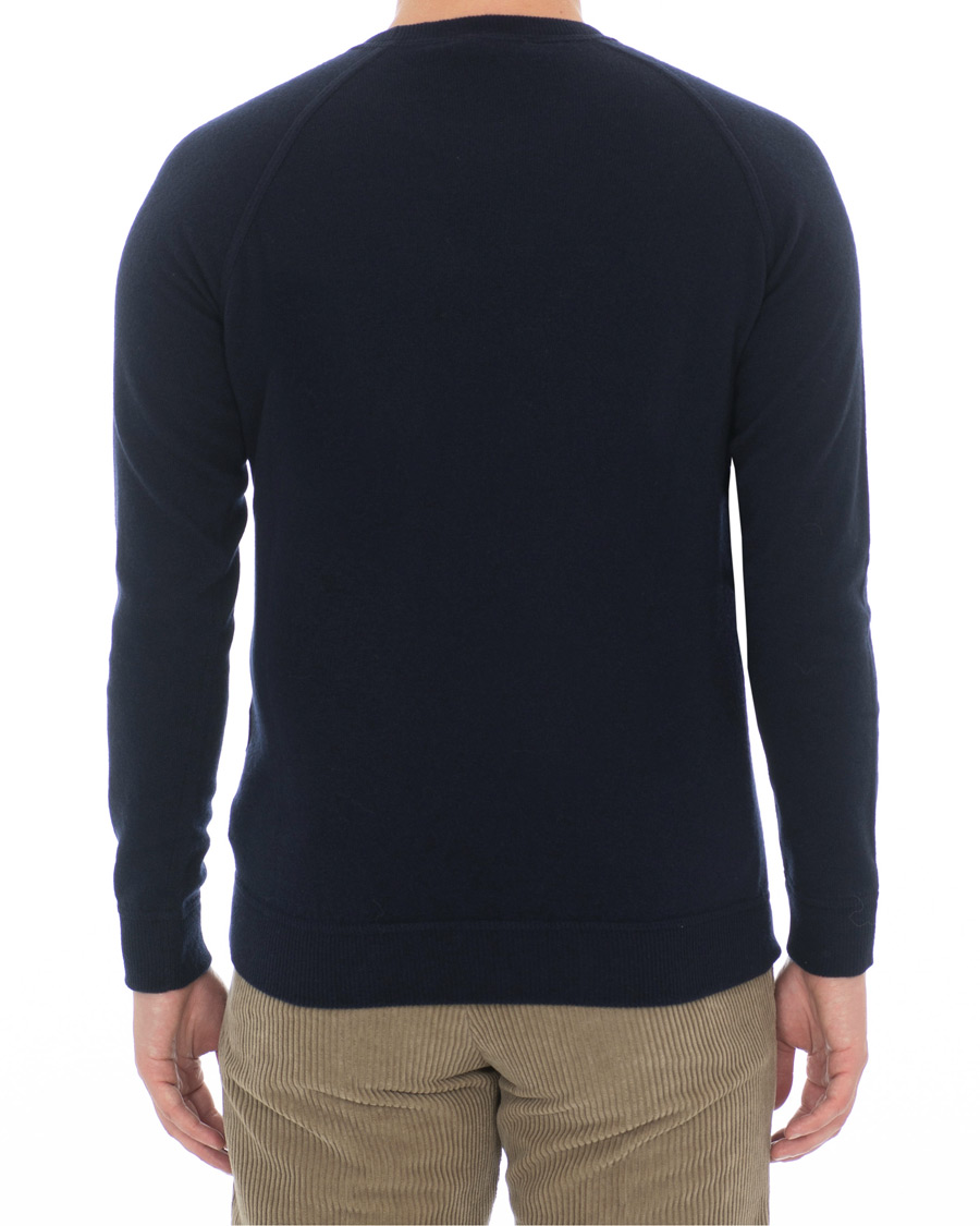 Herren | Pullover | Altea | Brushed Cashmere Blend Sweater Navy S