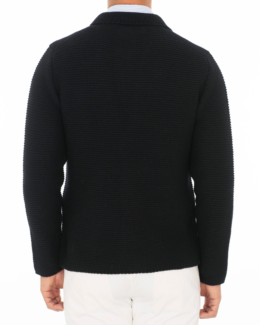 Herren | Pullover | Altea | Knitted Cardigan Blazer Navy