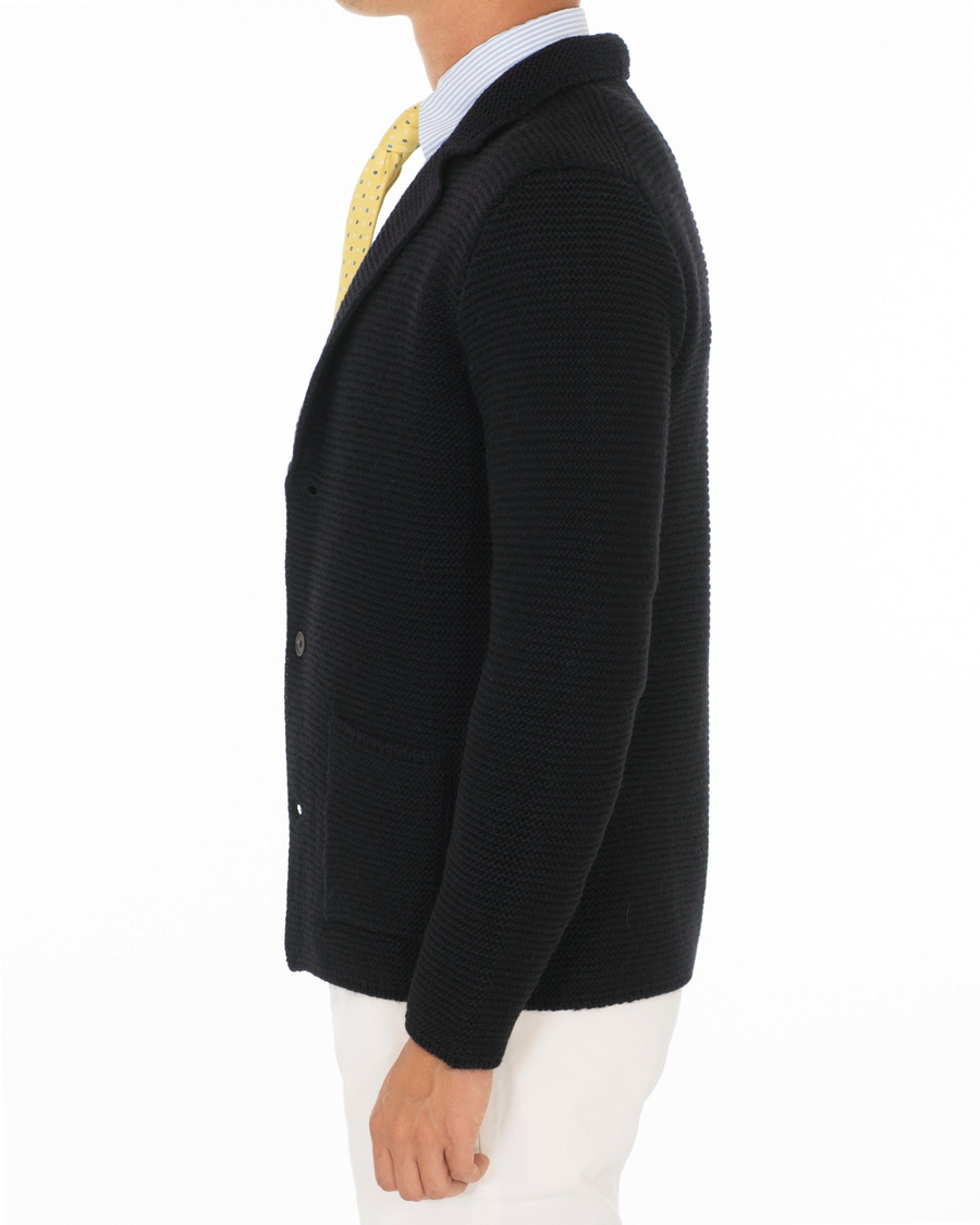 Herren | Pullover | Altea | Knitted Cardigan Blazer Navy