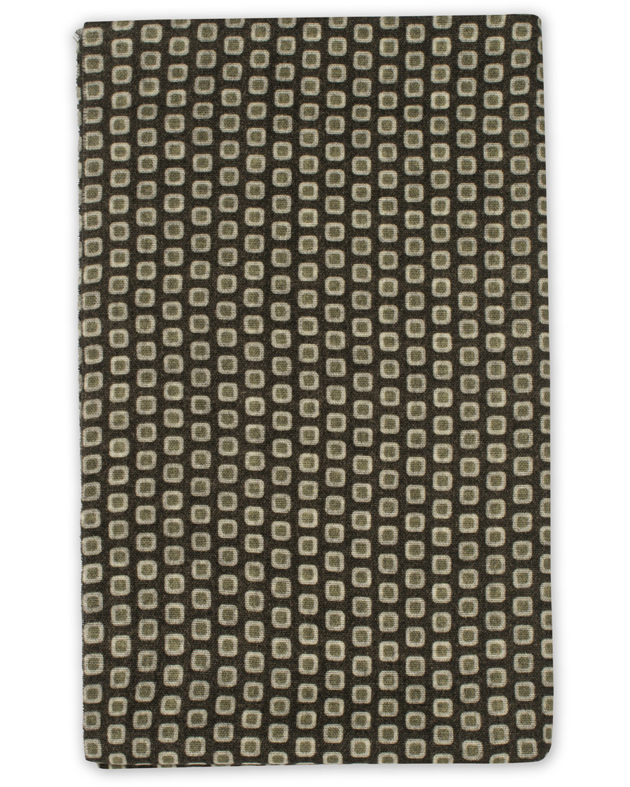 Herren | Altea Double Side Printed Wool Scarf Green | Altea | Double Side Printed Wool Scarf Green