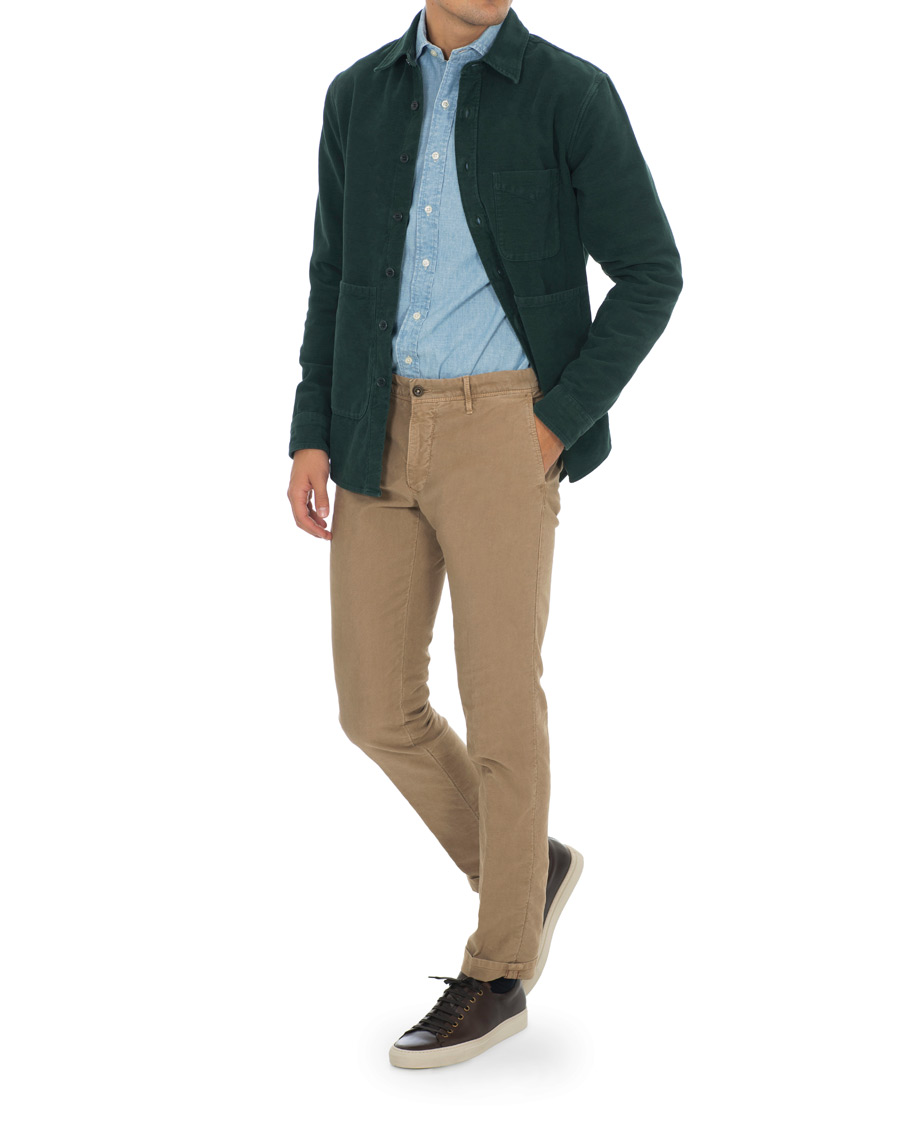 Herren | Hemden | Aspesi | Garment Dyed Cotton Shirt Jacket Dark Green