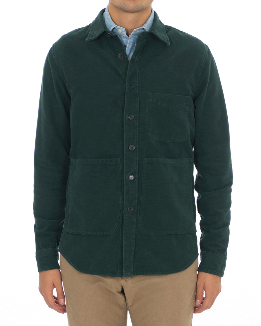 Herren | Hemden | Aspesi | Garment Dyed Cotton Shirt Jacket Dark Green