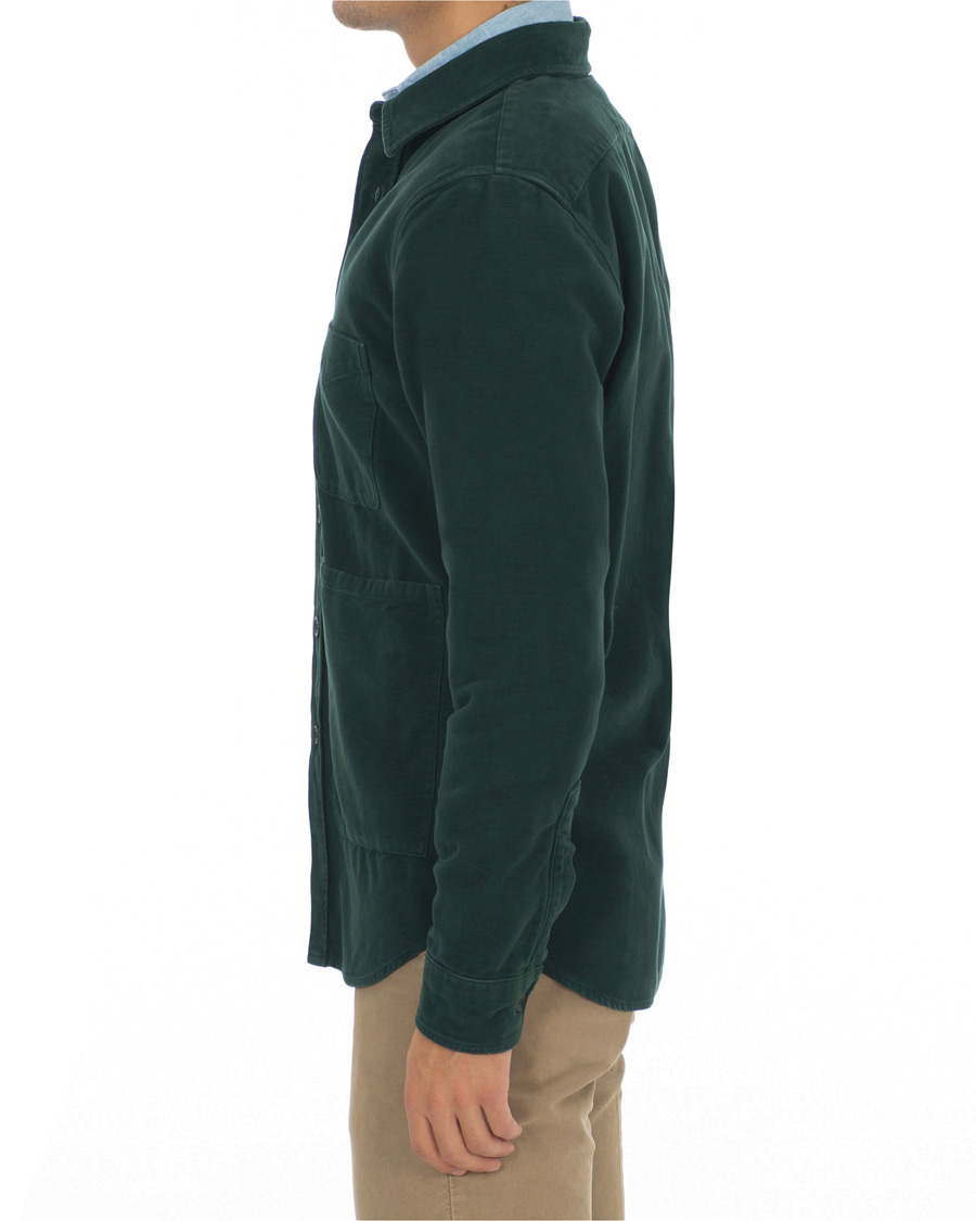 Herren | Hemden | Aspesi | Garment Dyed Cotton Shirt Jacket Dark Green