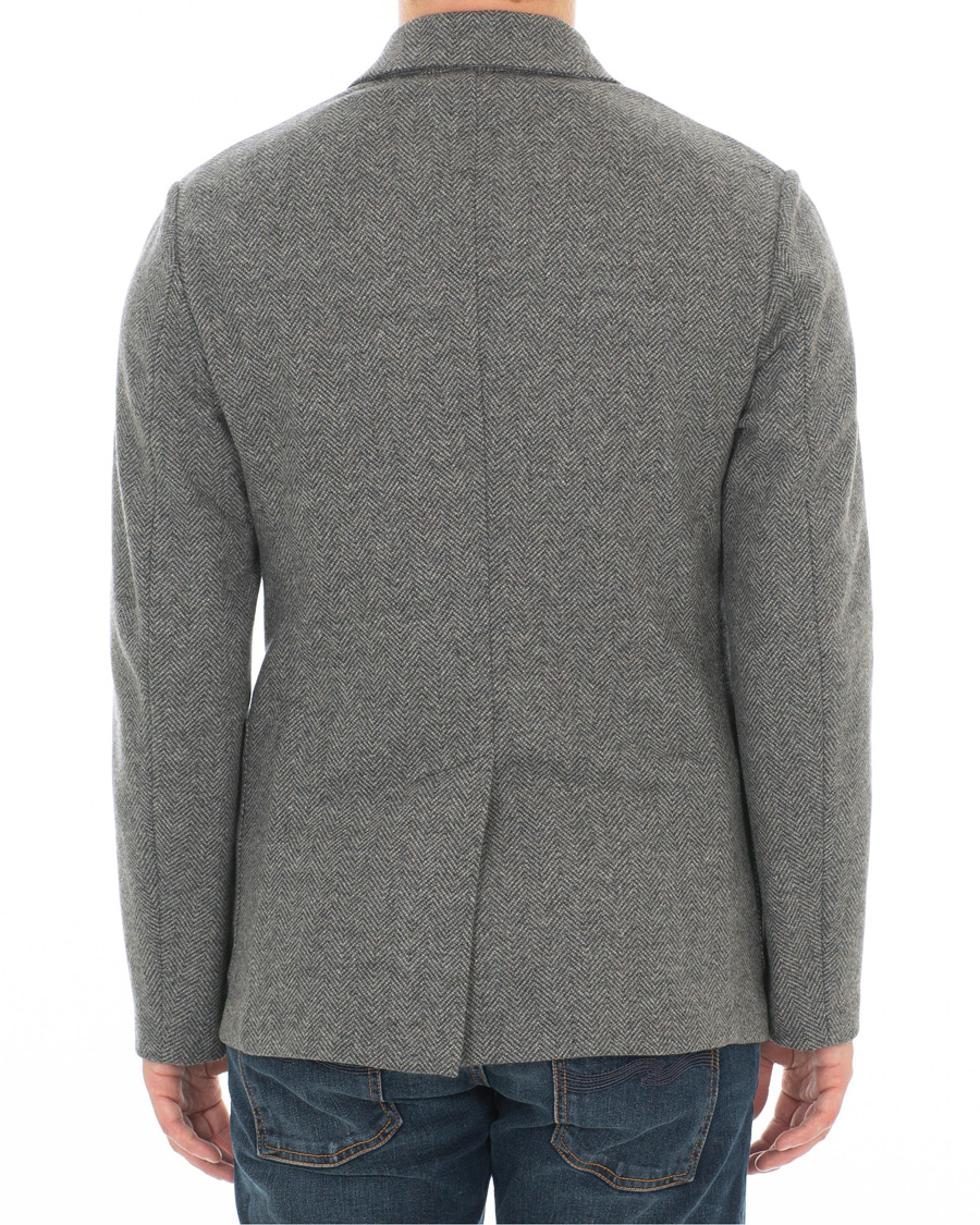 Herren | Sakkos | Barena | Mosto Double Breasted Herringbone Blazer Light Grey