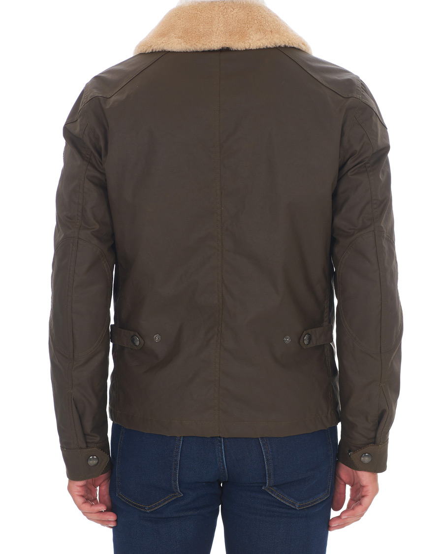 Herren | Jacken | Belstaff | Patrol Shearling Pilot Waxed Jacket Windsor Moss