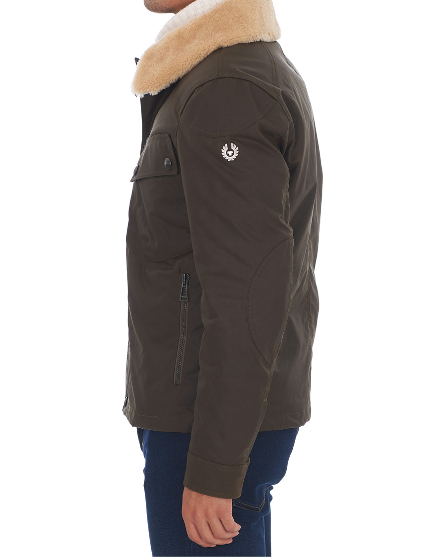 Herren | Jacken | Belstaff | Patrol Shearling Pilot Waxed Jacket Windsor Moss