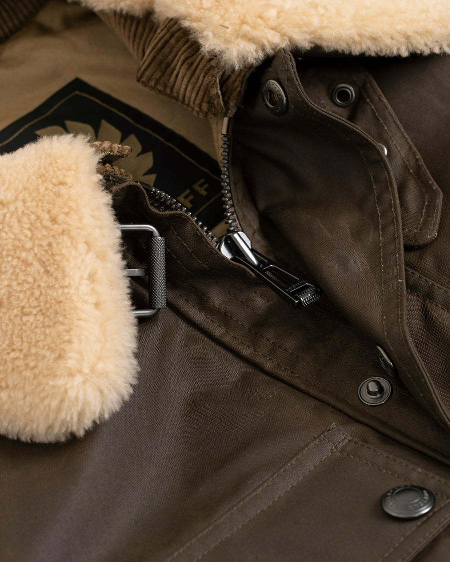 Herren | Jacken | Belstaff | Patrol Shearling Pilot Waxed Jacket Windsor Moss