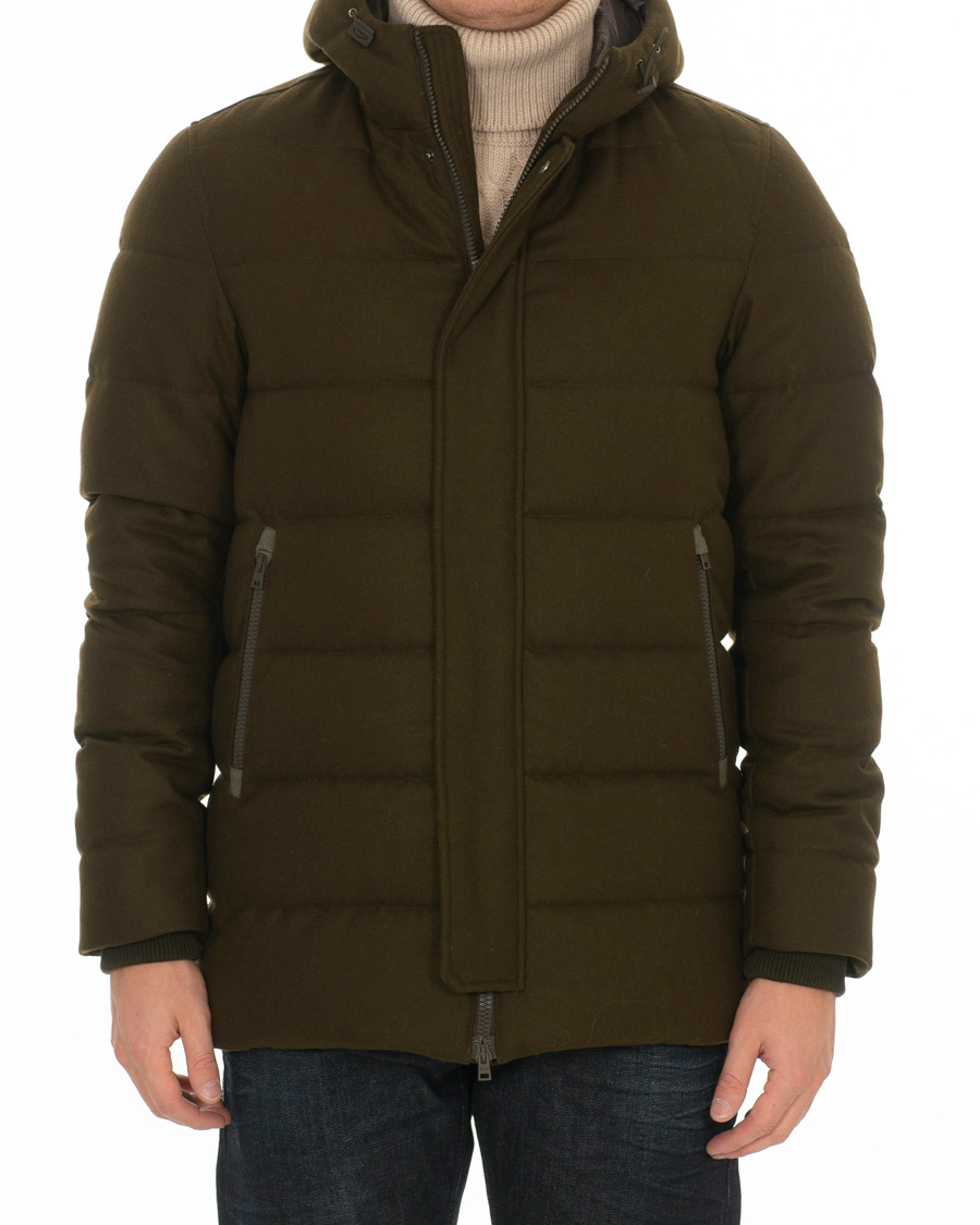 Herren | Jacken | Herno | Flannel Down Jacket Dark Green