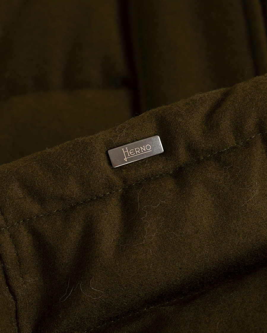Herren | Jacken | Herno | Flannel Down Jacket Dark Green