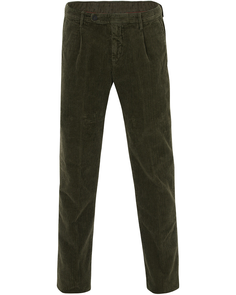 Herren | Hosen | Massimo Alba | Ionio Single Pleated Corduroy Trousers Military