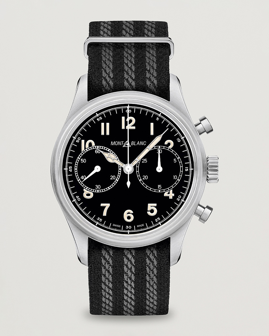 Herren | Fine watches | Montblanc | 1858 Steel Automatic Chronograph 42mm Black Dial