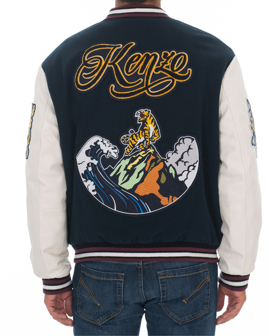 Herren | Jacken | KENZO | Wool&Leather Varsity Jacket Navy