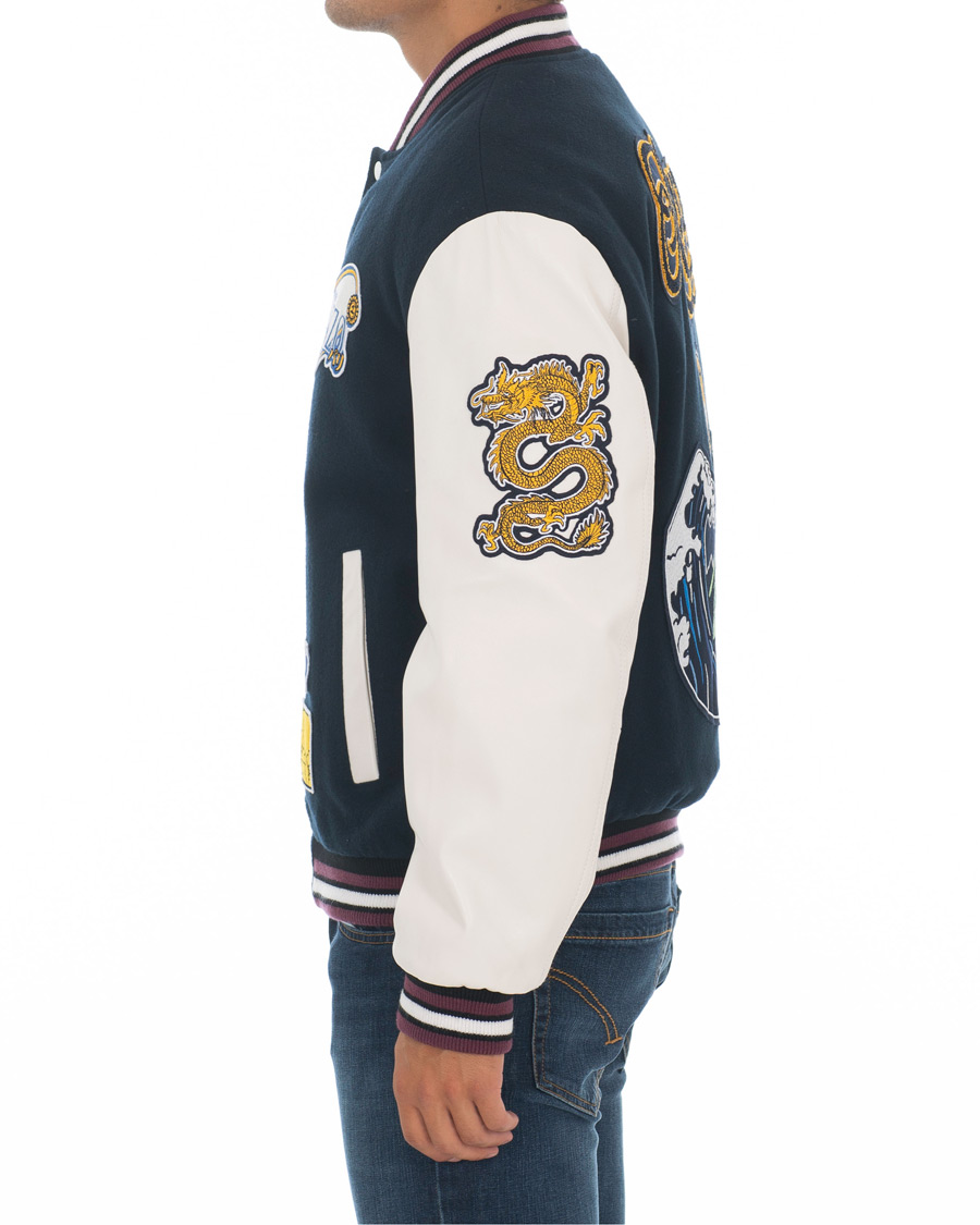 Herren | Jacken | KENZO | Wool&Leather Varsity Jacket Navy