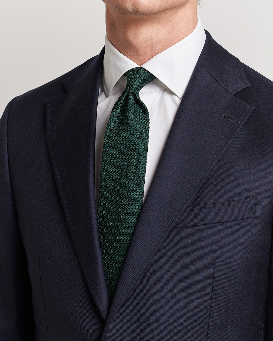 Herren | Amanda Christensen | Amanda Christensen | Silk Grenadine 8 cm Tie Green