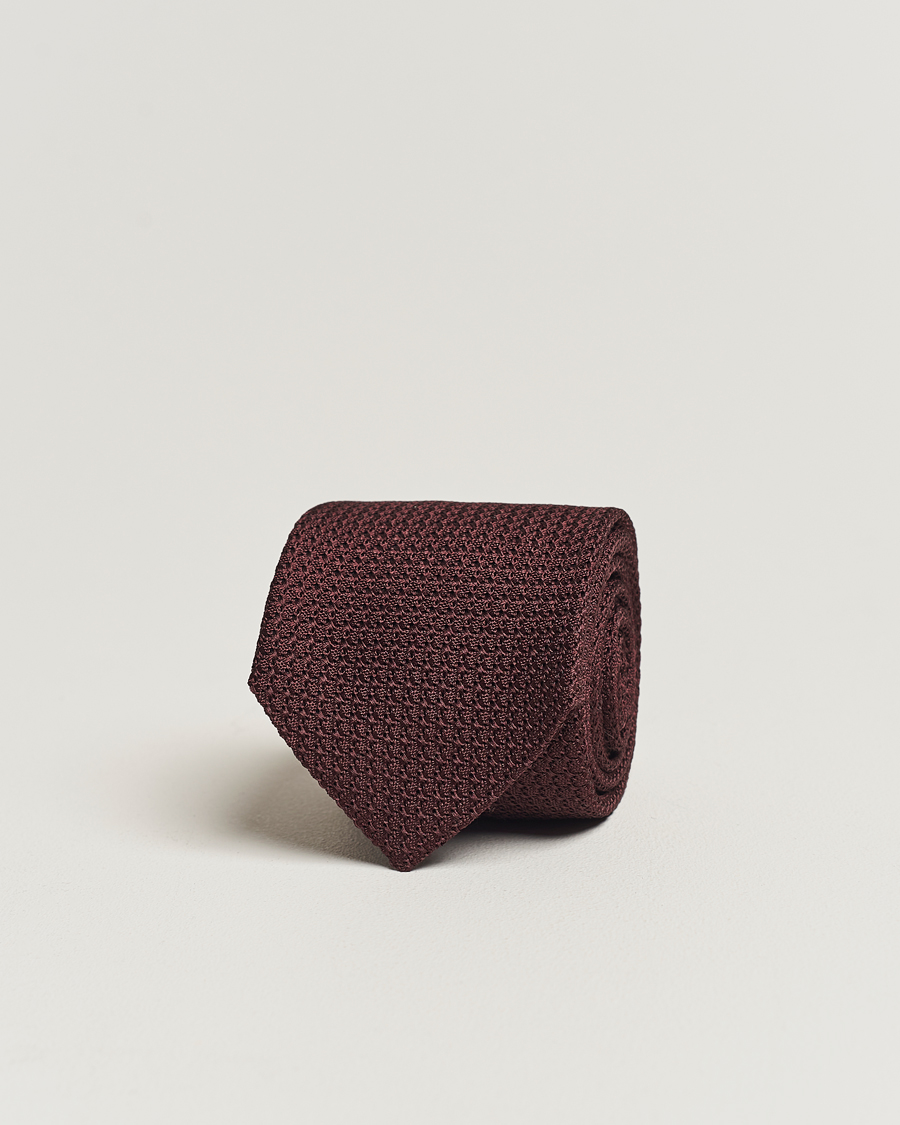 Herren | Krawatten | Amanda Christensen | Silk Grenadine 8 cm Tie Wine