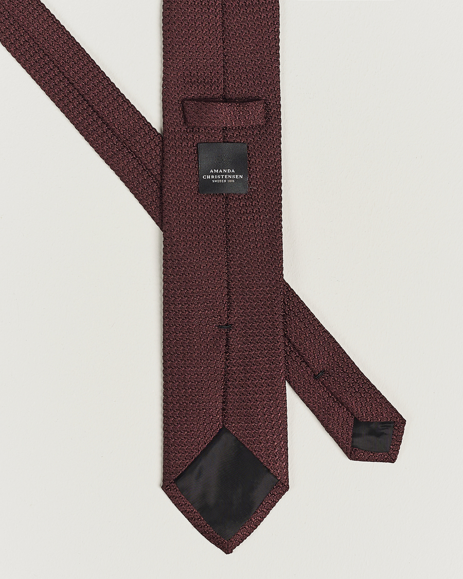 Herren | Krawatten | Amanda Christensen | Silk Grenadine 8 cm Tie Wine
