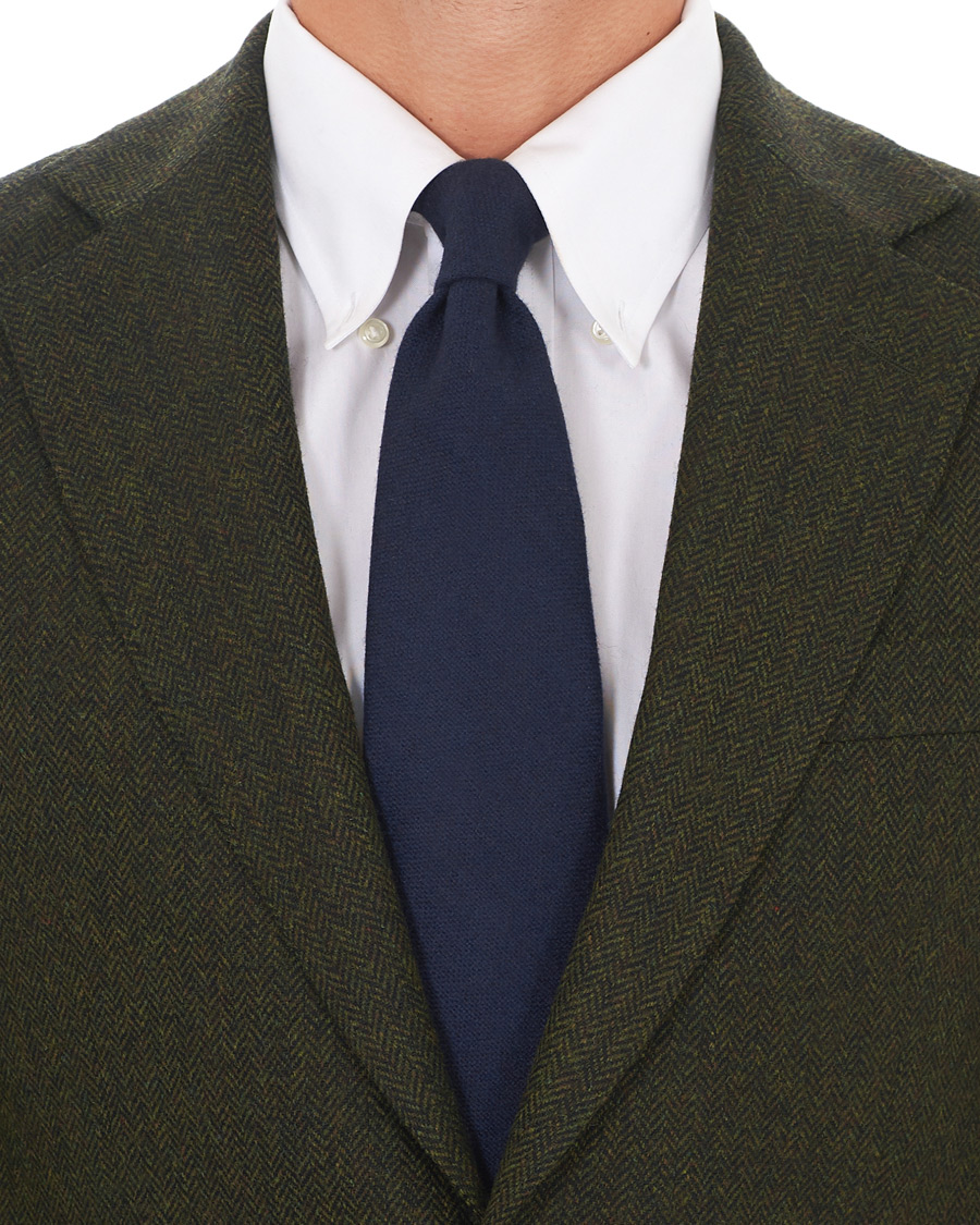 Herren | Drake's Cashmere Tie 8 cm Navy | Drake's | Cashmere Tie 8 cm Navy