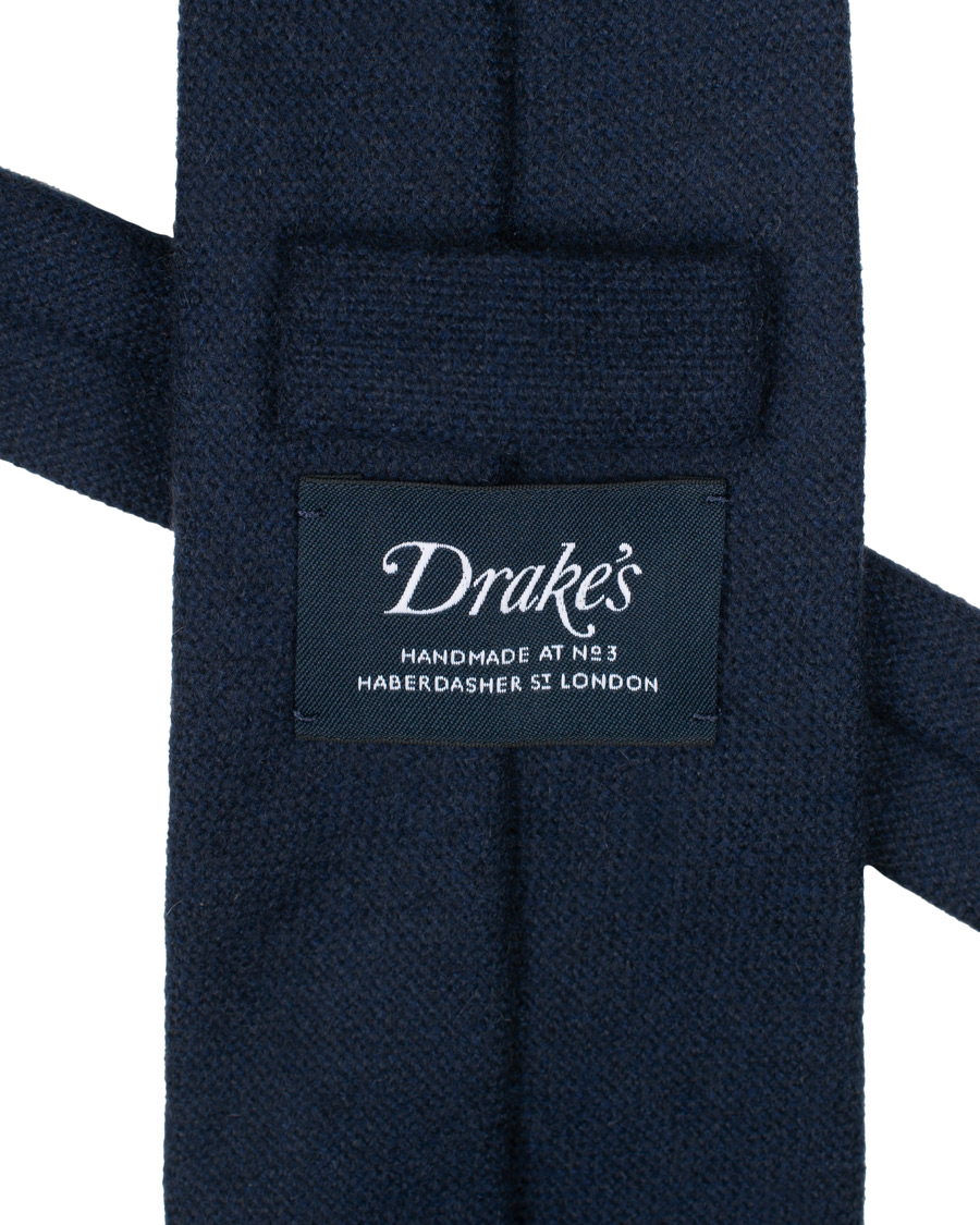 Herren | Drake's Cashmere Tie 8 cm Navy | Drake's | Cashmere Tie 8 cm Navy