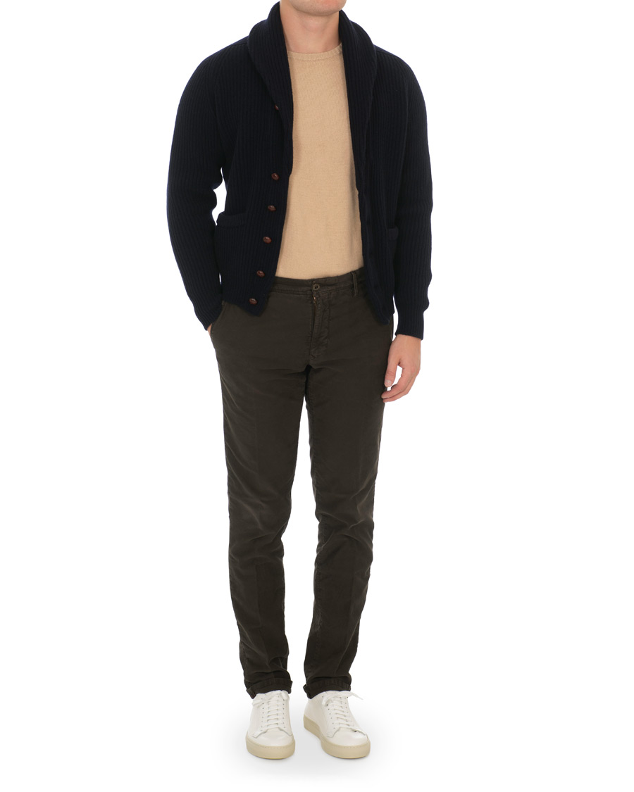 Herren | Pullover | Drake's | Lambswool Shawl Cardigan Navy