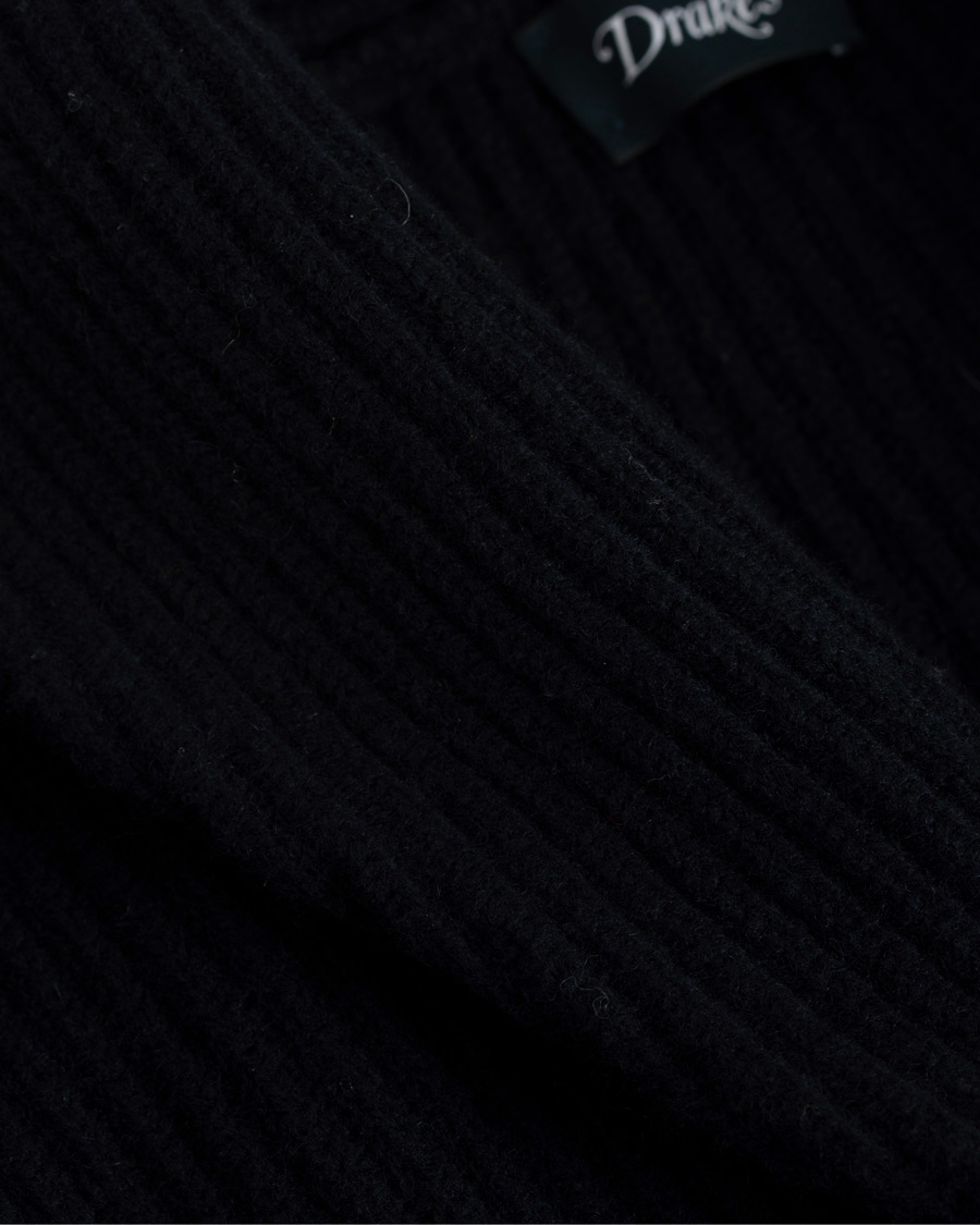 Herren | Pullover | Drake's | Lambswool Shawl Cardigan Navy