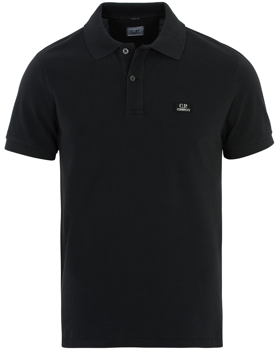 Herren | Poloshirts | C.P. Company | Short Sleeve Logo Polo Shirt Black