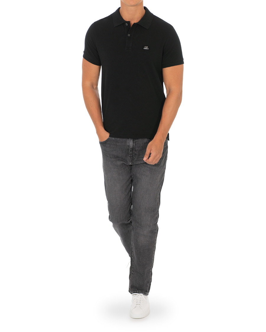 Herren | Poloshirts | C.P. Company | Short Sleeve Logo Polo Shirt Black