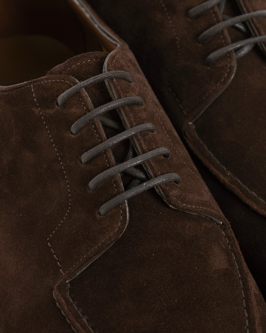 Herren | Edward Green Dover Split Toe R2 Sole Derby Mink Suede | Edward Green | Dover Split Toe R2 Sole Derby Mink Suede