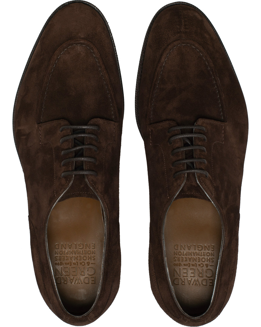 Herren | Edward Green Dover Split Toe R2 Sole Derby Mink Suede | Edward Green | Dover Split Toe R2 Sole Derby Mink Suede