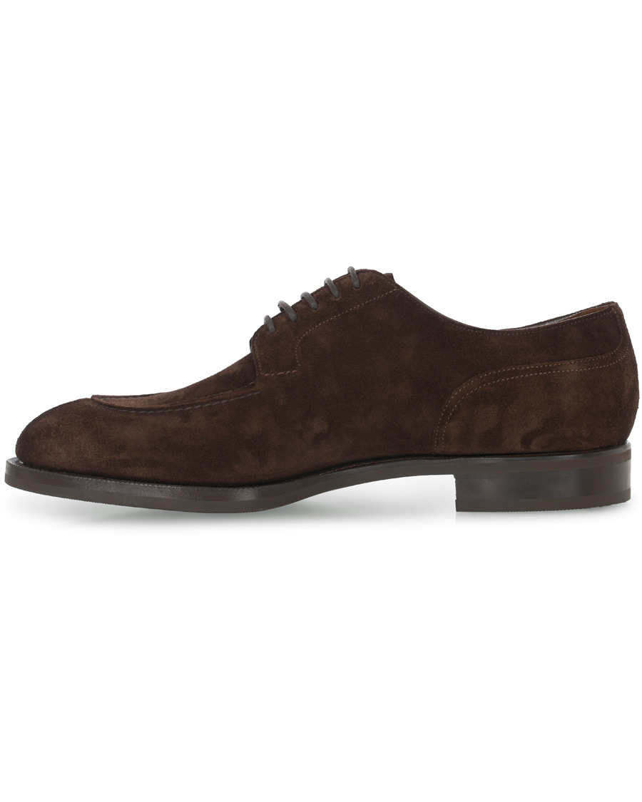 Herren | Edward Green Dover Split Toe R2 Sole Derby Mink Suede | Edward Green | Dover Split Toe R2 Sole Derby Mink Suede