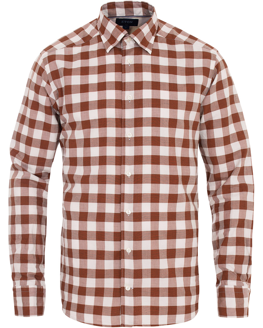 Herren | Hemden | Eton | Slim Fit Twill Button Under Shirt Red/White