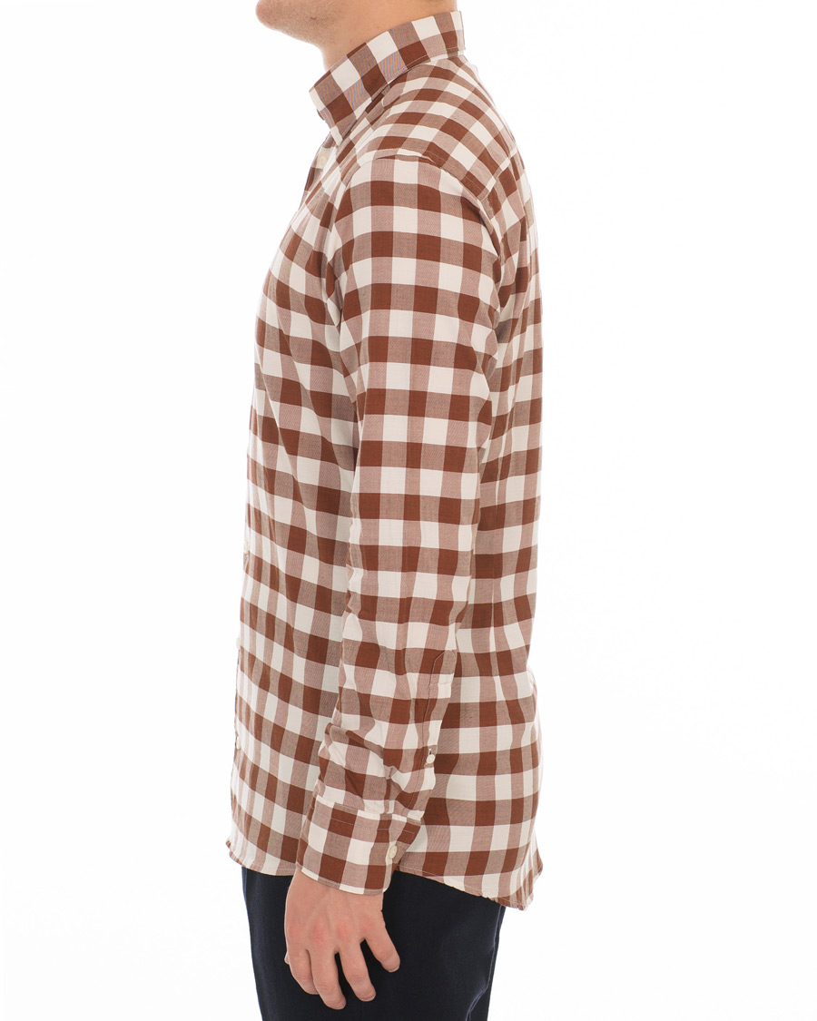 Herren | Hemden | Eton | Slim Fit Twill Button Under Shirt Red/White