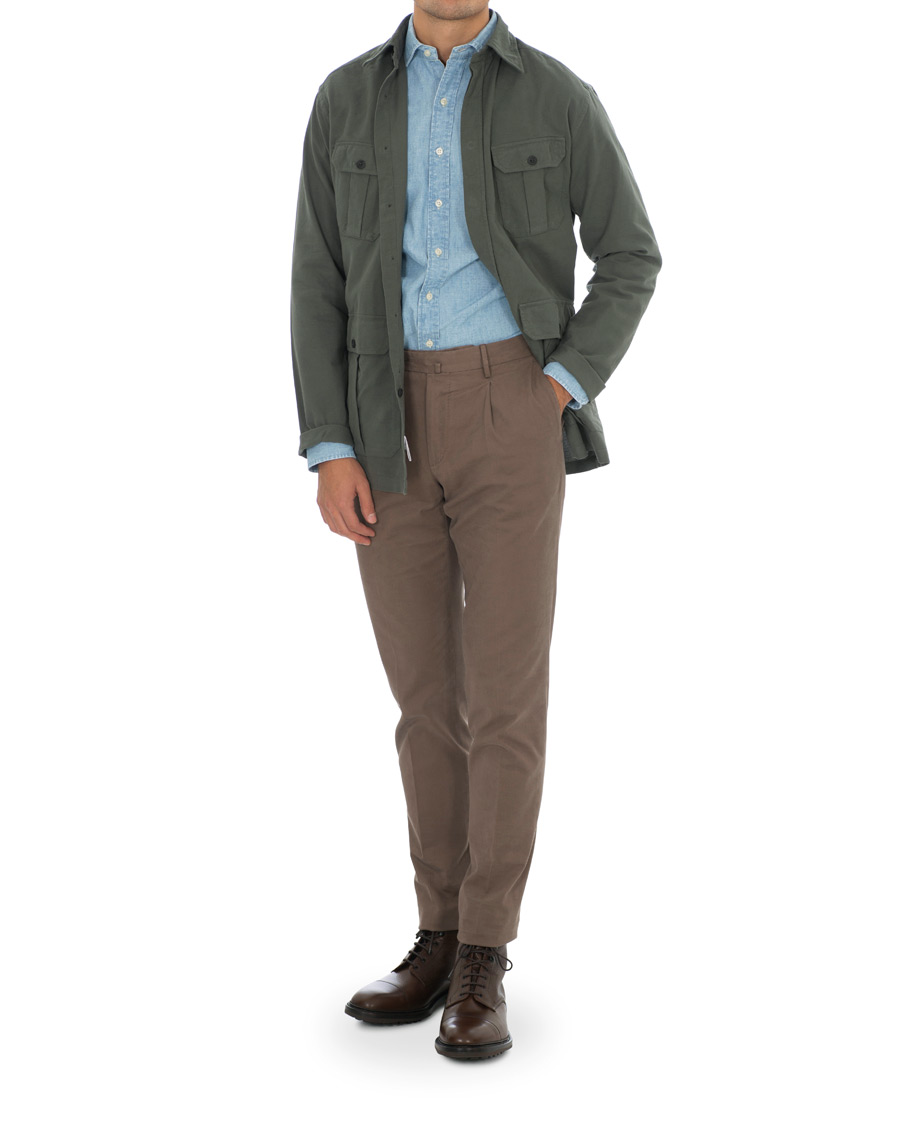 Herren | Hemden | Eton | Oxford Overshirt Green