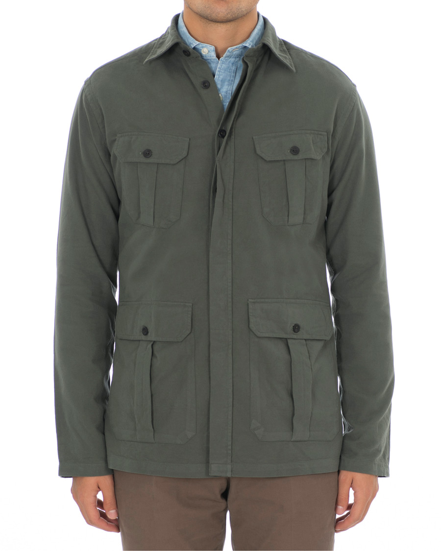 Herren | Hemden | Eton | Oxford Overshirt Green