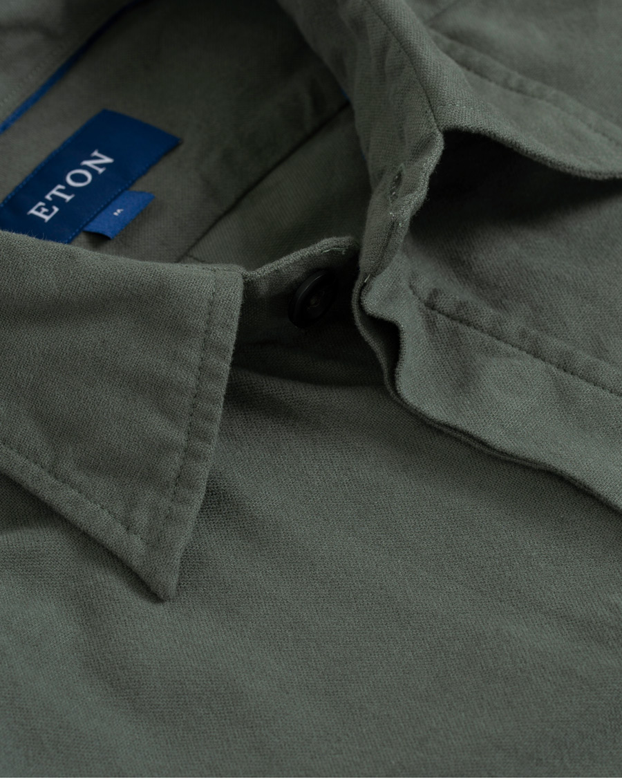 Herren | Hemden | Eton | Oxford Overshirt Green