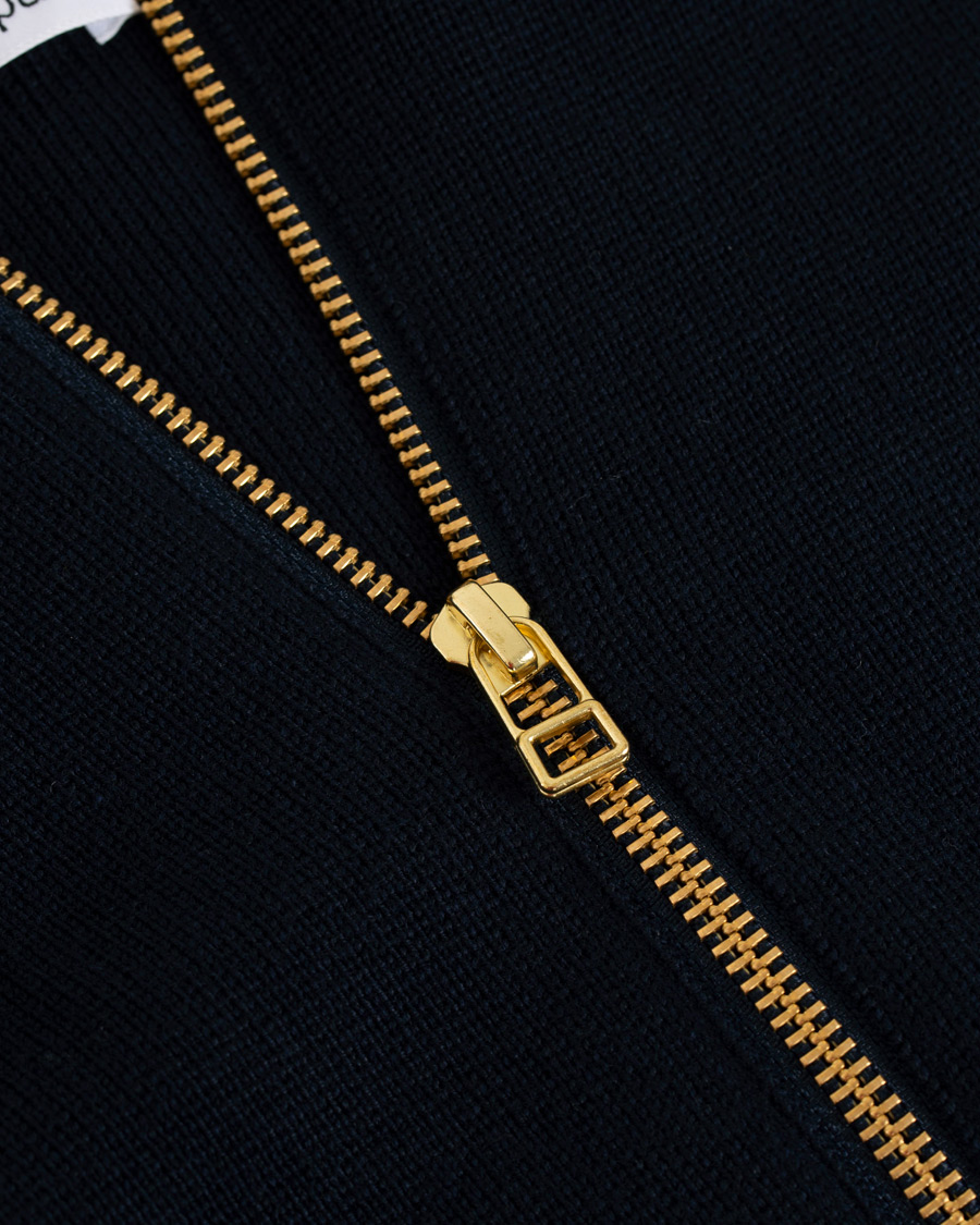 Herren | Pullover | Filippa K | Leon Wool/Cotton Full Zip Cardigan Navy