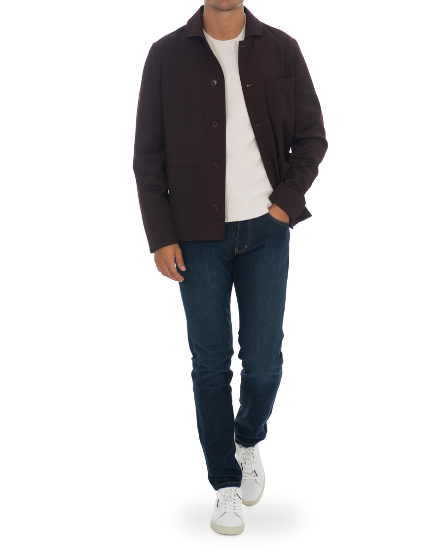 Herren | Sakkos | Filippa K | Luis Gabardine Blazer Jacket Deep Shiraz