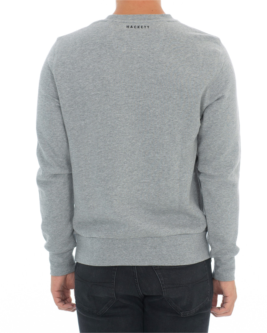 Herren | Pullover | Hackett | Aston Martin Print Crew Neck Grey Marl
