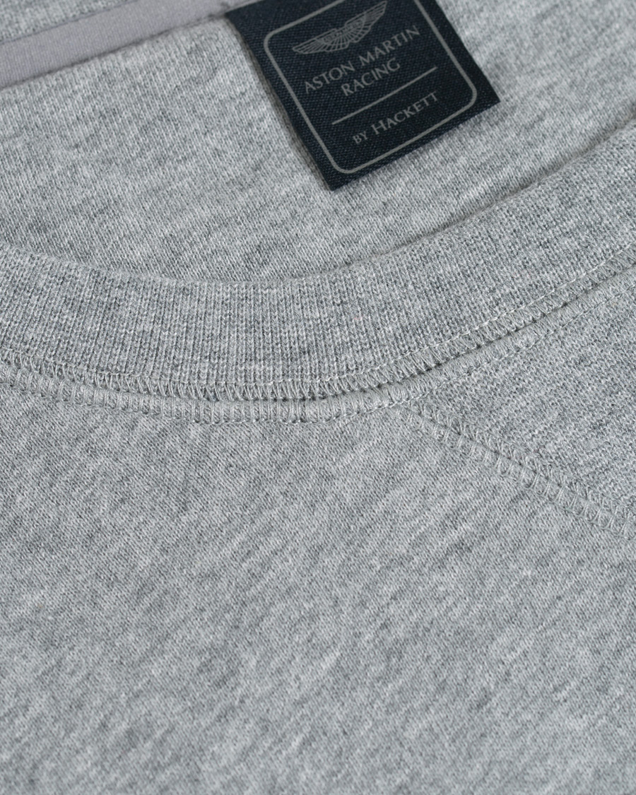 Herren | Pullover | Hackett | Aston Martin Print Crew Neck Grey Marl