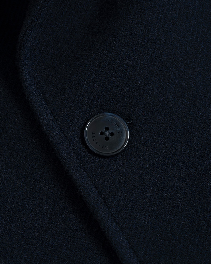 Herren | Jacken | Hackett | Washed Wool Twill Coat Navy