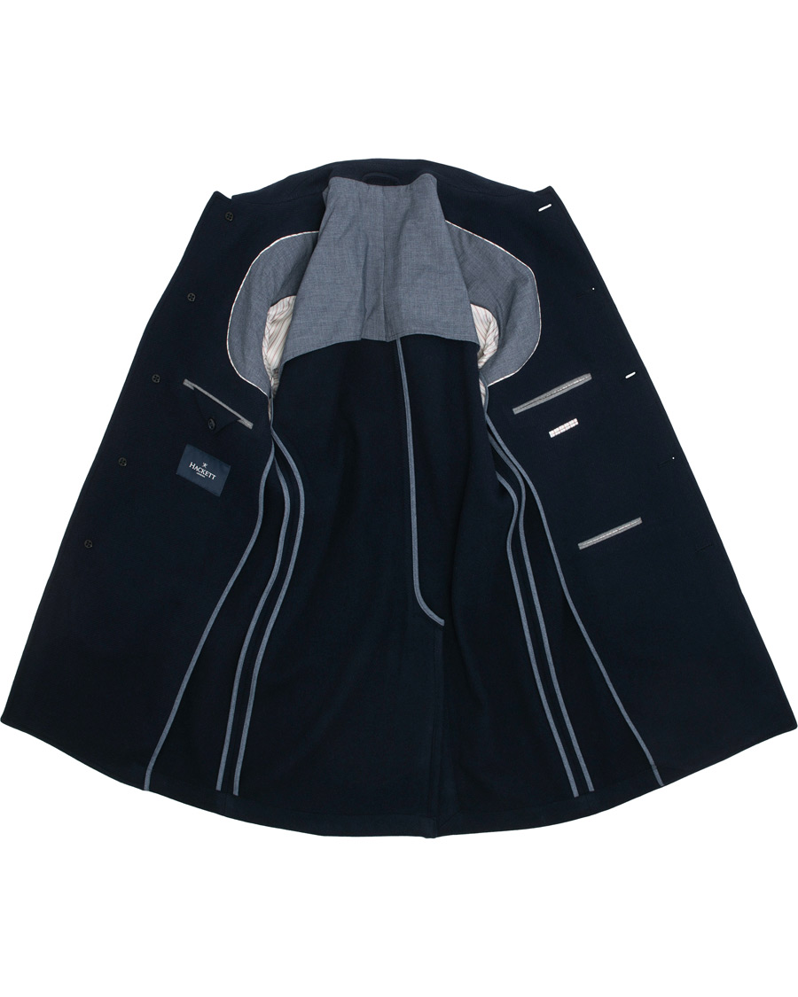 Herren | Jacken | Hackett | Washed Wool Twill Coat Navy