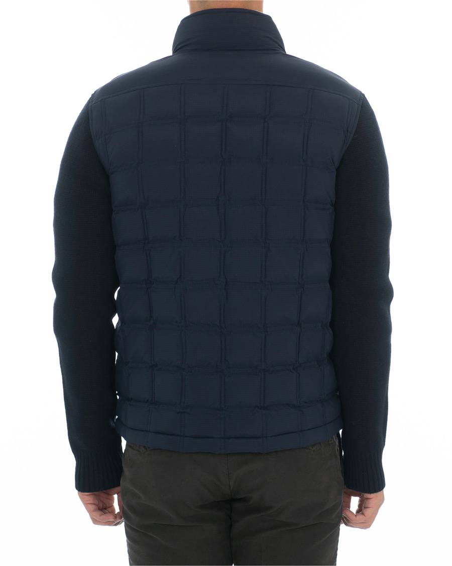 Herren | Jacken | Hackett | Hybrid Nylon Knitted Jacket Navy