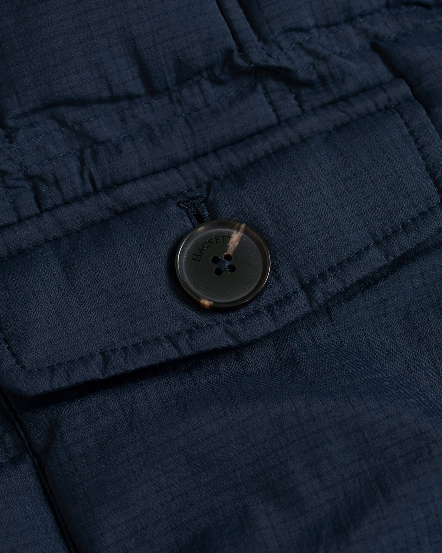 Herren | Jacken | Hackett | Hybrid Nylon Knitted Jacket Navy