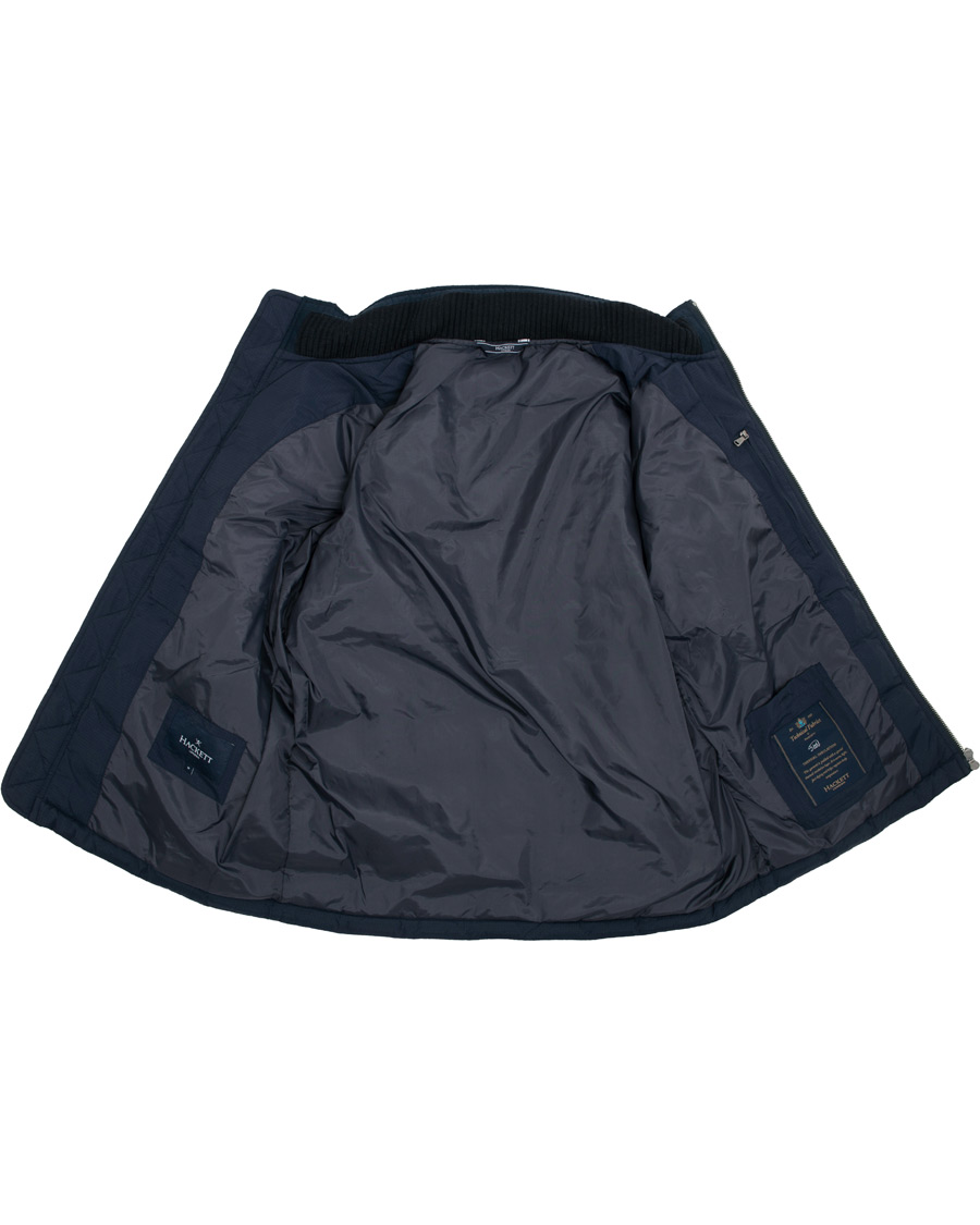 Herren | Jacken | Hackett | Hybrid Nylon Knitted Jacket Navy