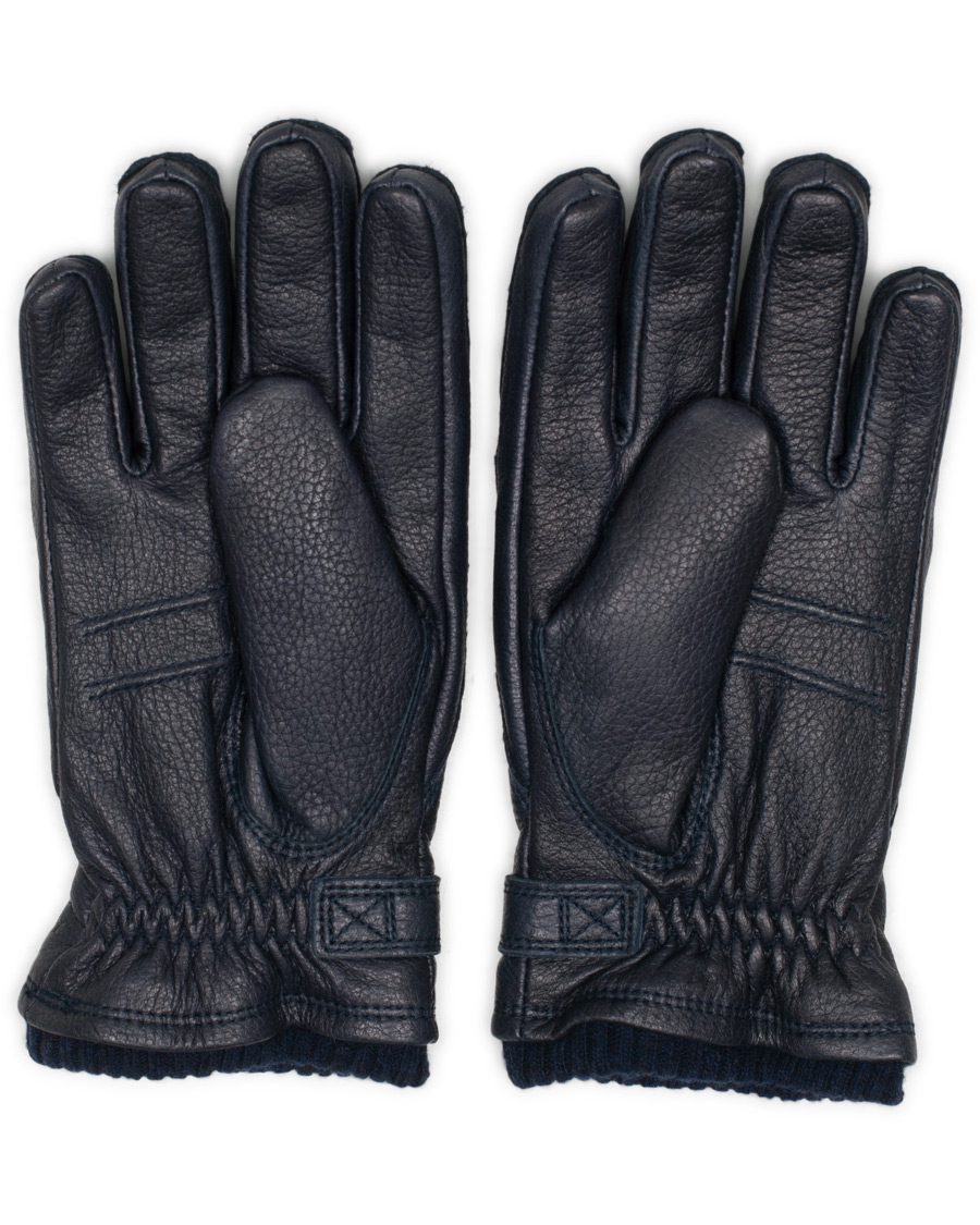 Herren | Hestra Utsjö Fleece Liner Buckle Elkskin Glove Navy | Hestra | Utsjö Fleece Liner Buckle Elkskin Glove Navy