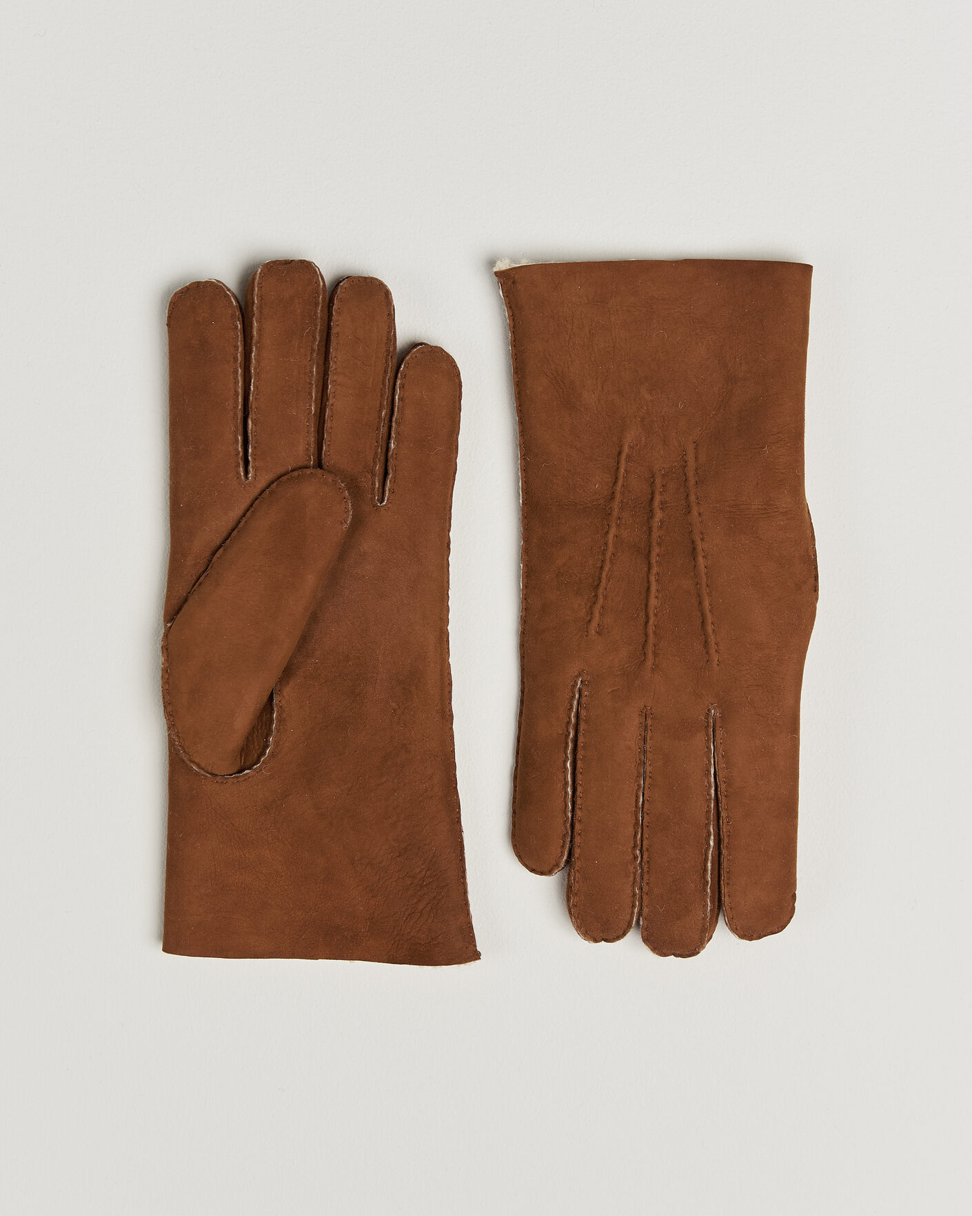 Herren | Handschuhe | Hestra | Lambskin Suede Handsewn Glove Congac