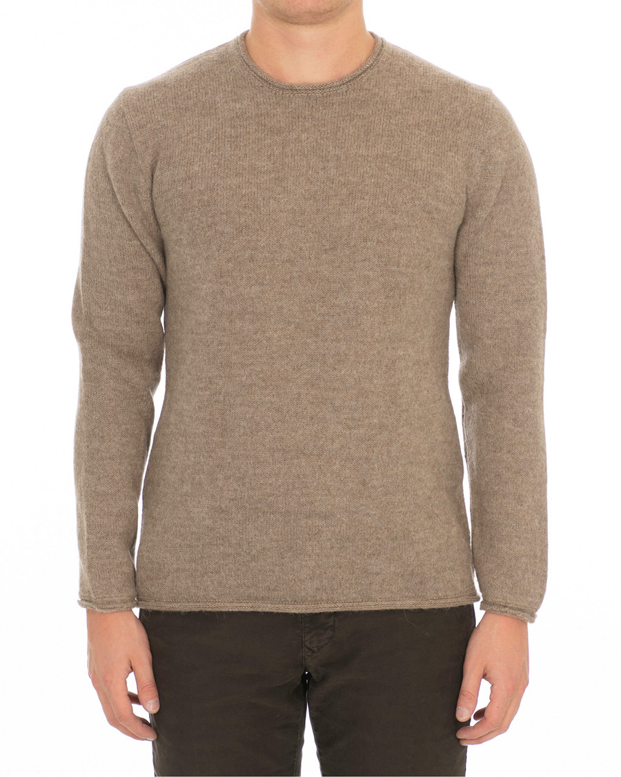 Herren | Pullover | Inis Meáin | Baby Alpaca Sweater Light Brown