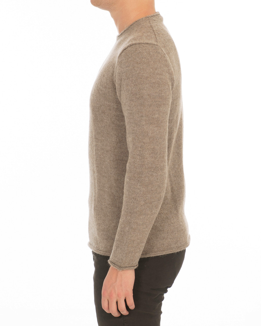 Herren | Pullover | Inis Meáin | Baby Alpaca Sweater Light Brown