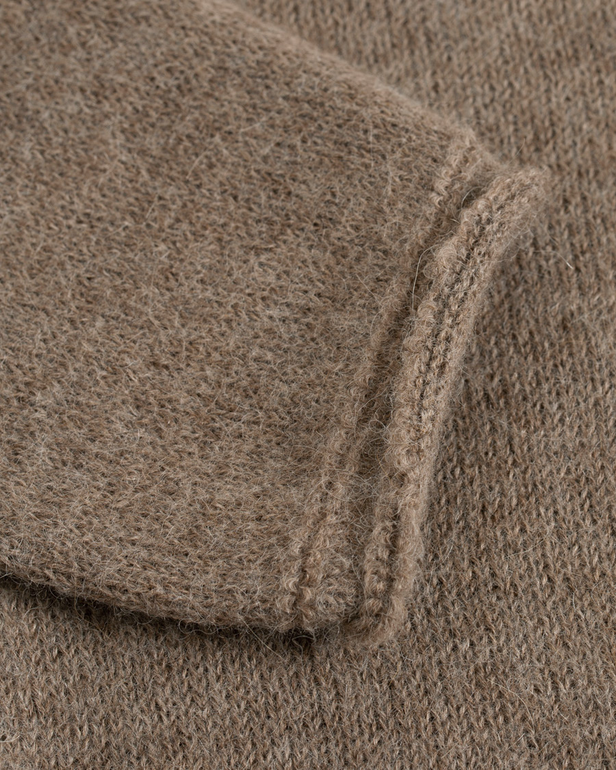 Herren | Pullover | Inis Meáin | Baby Alpaca Sweater Light Brown
